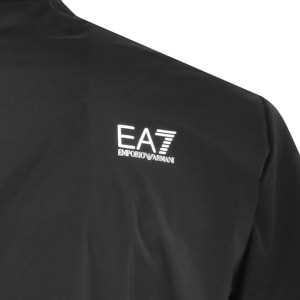 EA7 Emporio Armani Half Zip Logo Sweatshirt Black | Mainline